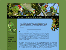 Tablet Screenshot of californiaparrotproject.org